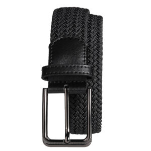 Men's woven belt designed for both casual and formal styles