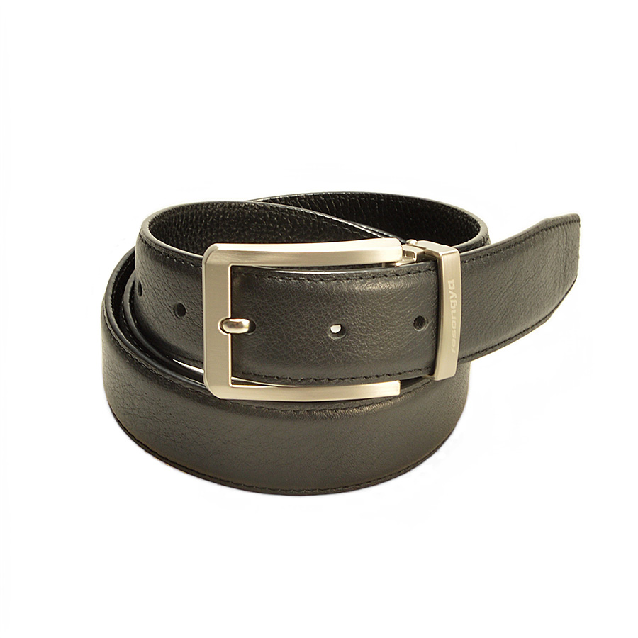 Trendy Men's Jeans Belt in black leather, showcasing adjustable length and stylish design.