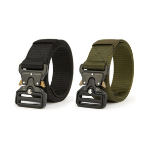 Durable Men's Tactical Combat Belt with Zinc Alloy Buckle, 3.8 cm Wide and 125 cm Long, Ideal for Outdoor and Military Use